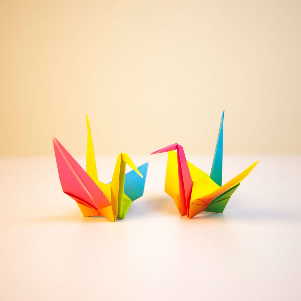Żurawie z origami 